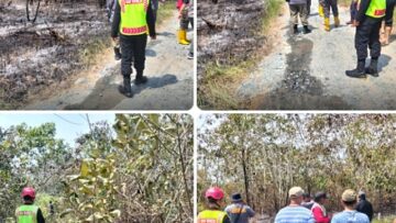 Brimob Kaltim Gerak Cepat Padamkan Karhutla di Paser, Api Nyaris Merambat ke Permukiman