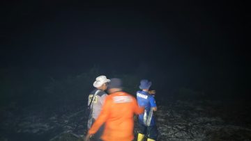 Polsek Babulu Bersama Tim Gabungan Tangani Kebakaran Lahan Gambut di Desa Rintik