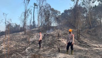 Brimob Kaltim Bergerak Cepat, Kebakaran Perkebunan Warga di Bengalon Berhasil Dipadamkan