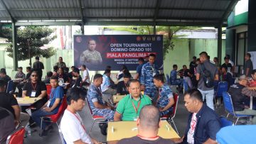 Open Tournament Domino Orado 101 Piala Panglima TNI Meriahkan HUT ke-81 TNI di Balikpapan