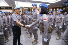 Wakapolri Pimpin Upacara Purna Tugas FPU 7 Minusca, 140 Personel Terima Penghargaan